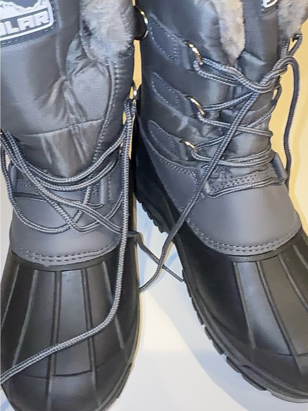 Polar Women's Grey Waterproof Faux Fur Duck Snow Boots Size 10 / EU 41